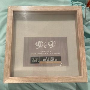 NWT Studio Decor shadowbox Frame 9x9 Belmont wood